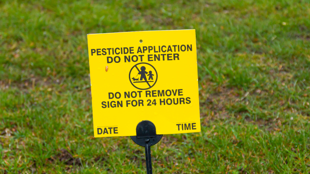 Forum grassroots pesticides sign