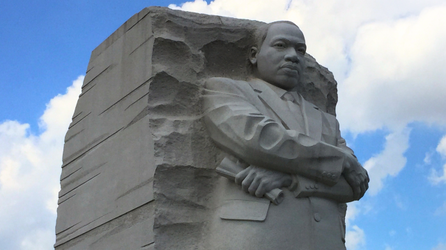 Martin Luther King statue - on this day, reflecting on the health and well-being of communities
