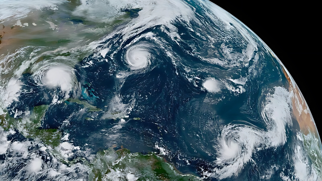 Image credit: https://www.star.nesdis.noaa.gov/GOES/index.php from NOAA, Public Domain, via Wikimedia Commons. Documented for the first time, 15 currently used pesticides and four metabolites were found in the marine atmosphere over the Atlantic Ocean.