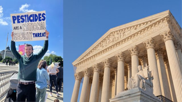 Advocates from across the political spectrum came together in front of the U.S. Supreme Court to speak out against the pesticide liability shield.